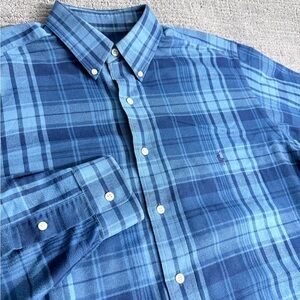 Ralph Lauren Blue Plaid Button-Down Shirt - Navy & Sky